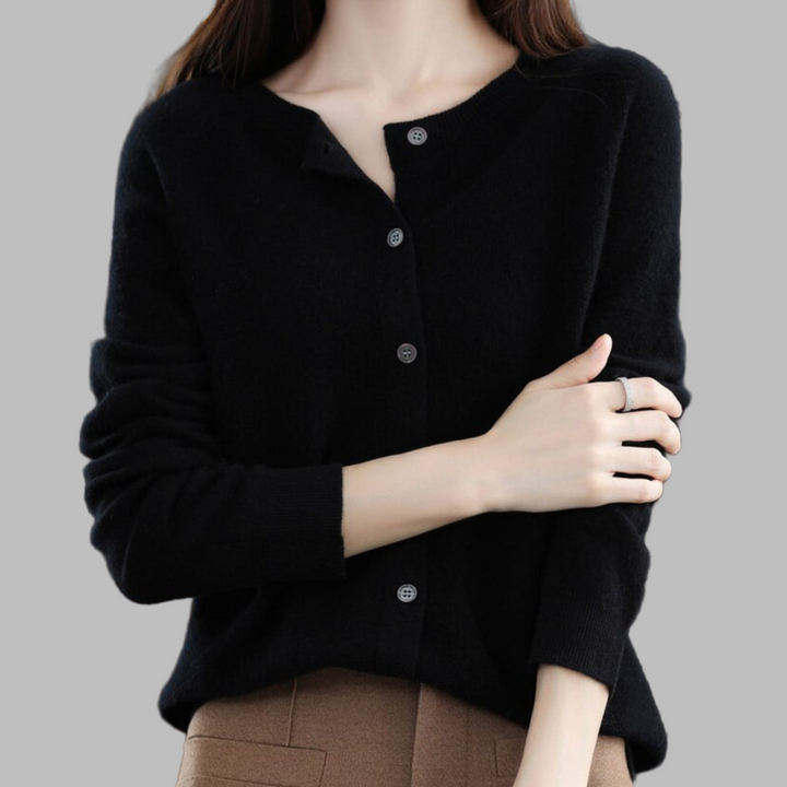 Cardigan à col rond pour femme