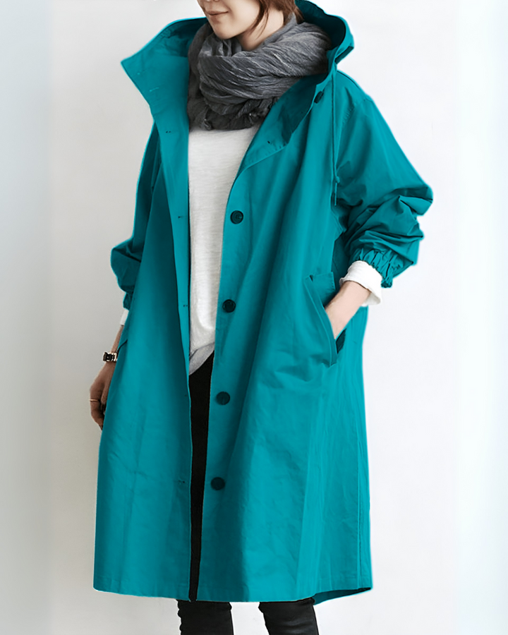Trench-coat classique à capuche