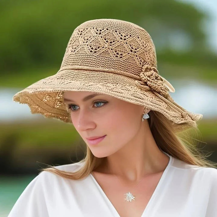 Chapeau de soleil élégant en dentelle pour femmes