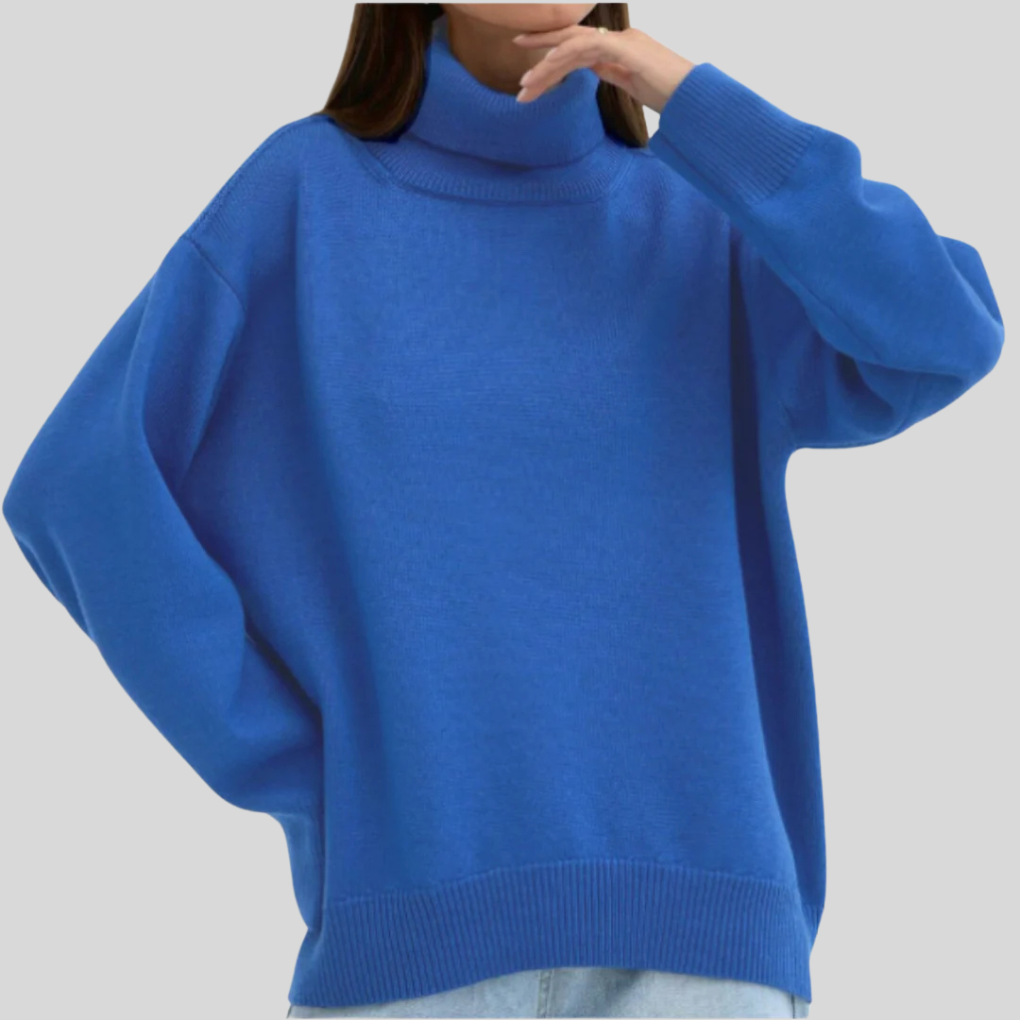 Pull à col roulé moderne pour femme