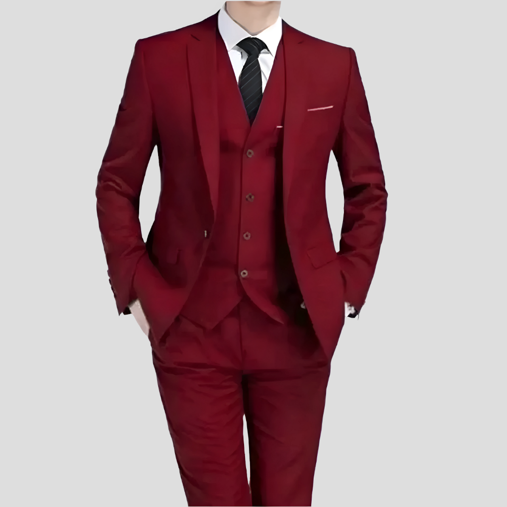 Costume trois pièces noir pour homme