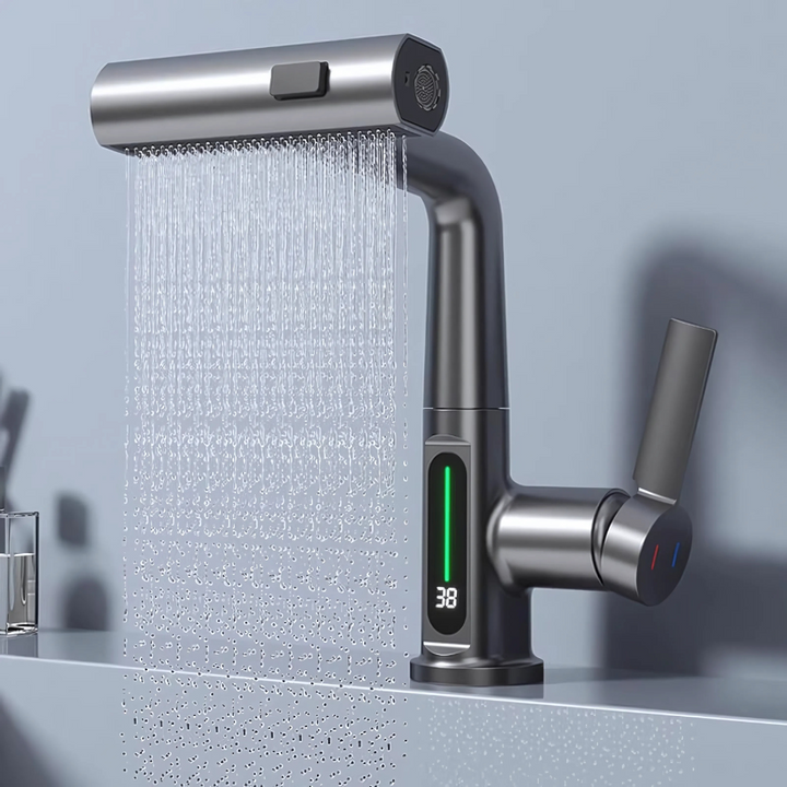 Robinet LED flexible pour cuisine et salle de bain