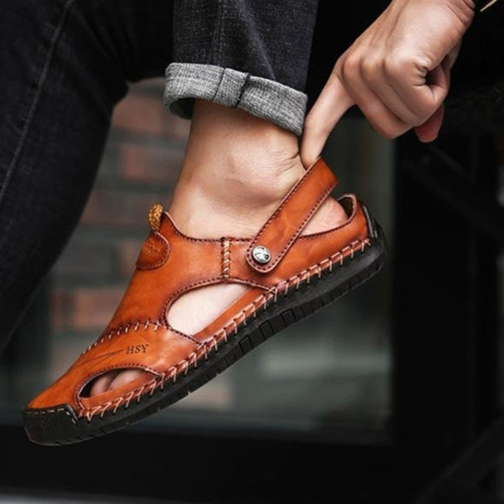 Sandales en cuir respirant pour hommes