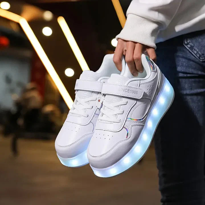 Chaussures à roulettes lumineuses pour enfants