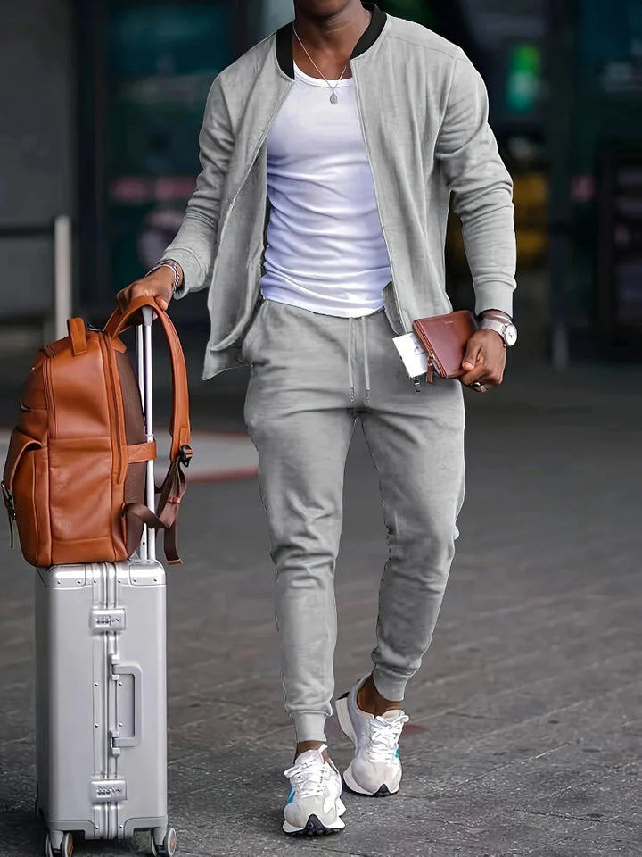 Ensemble veste et pantalon zippés pour homme