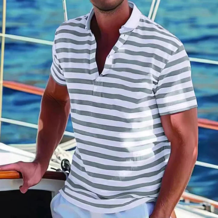 Polo rayé rétro pour homme