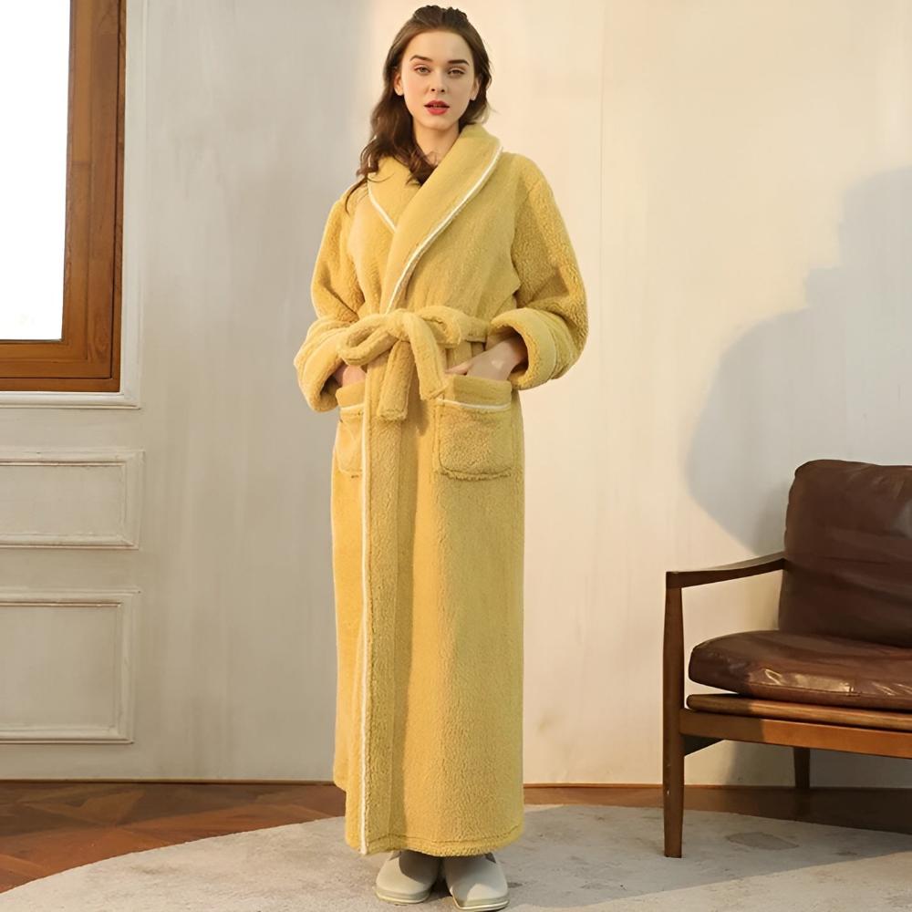 Peignoir de bain chaud et confortable en polaire de luxe
