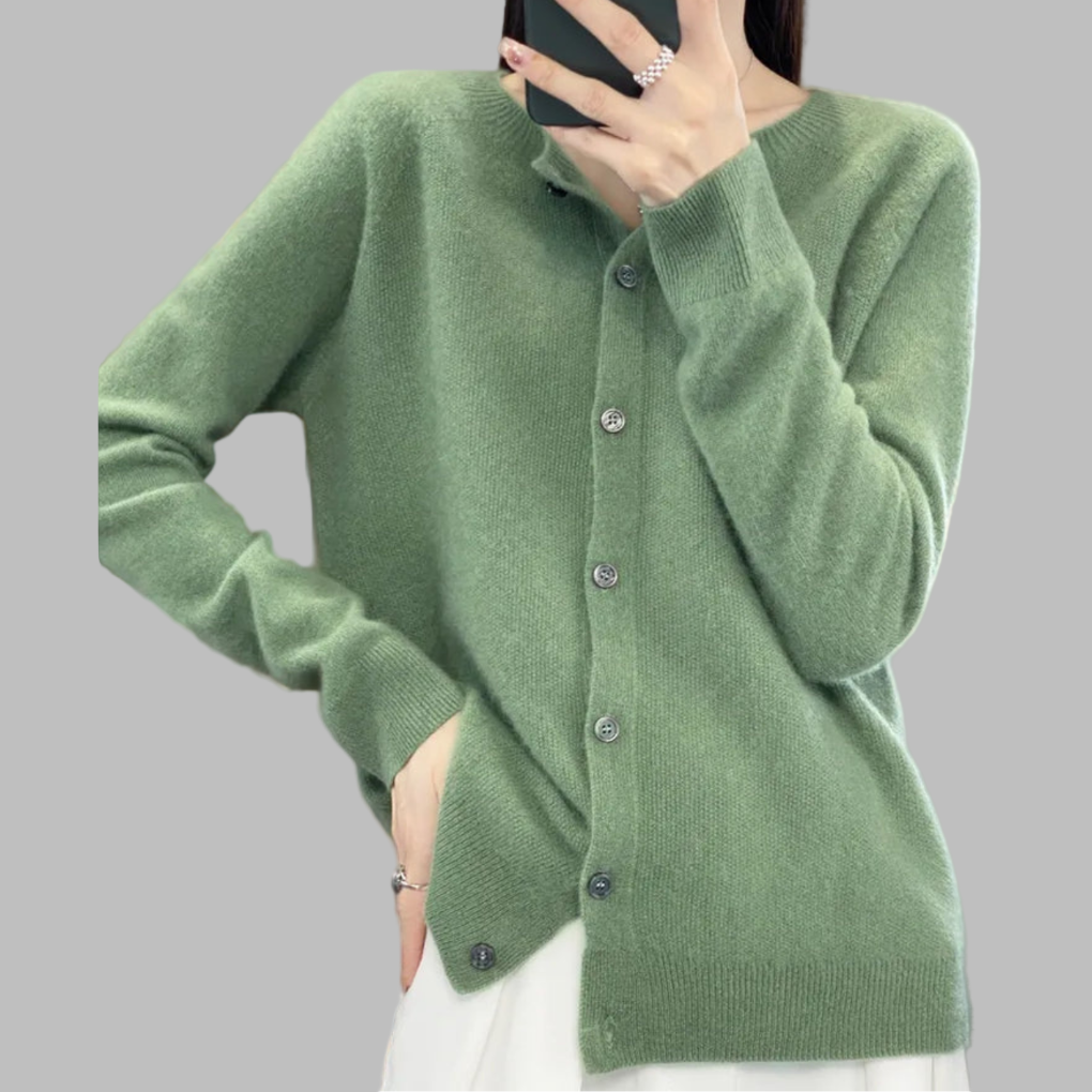 Cardigan à col rond pour femme