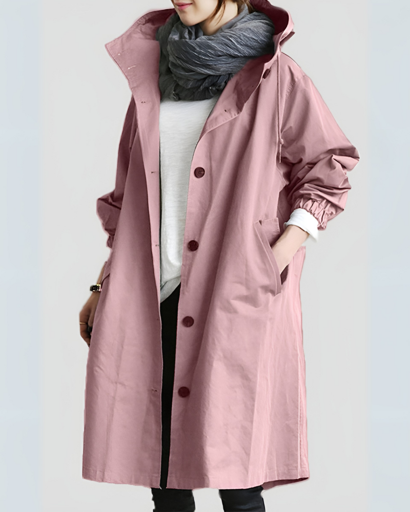 Trench-coat classique à capuche
