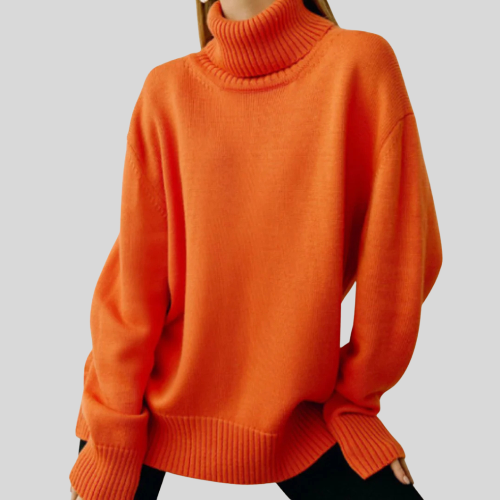 Pull à col roulé moderne pour femme