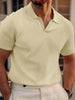 Polo décontracté sans boutons pour homme