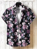 Chemise hawaïenne à imprimé floral 3D