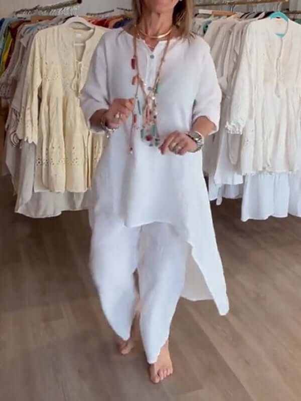 Costume en lin pour femme