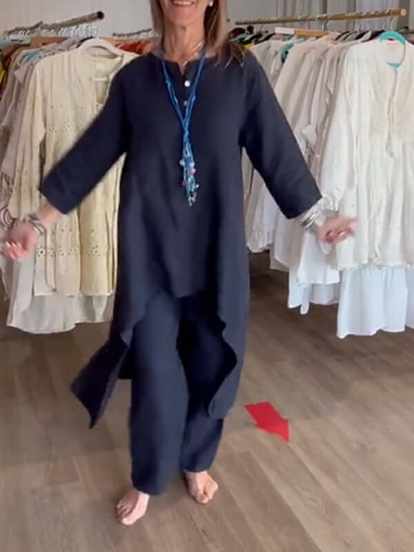Costume en lin pour femme