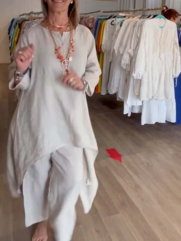 Costume en lin pour femme
