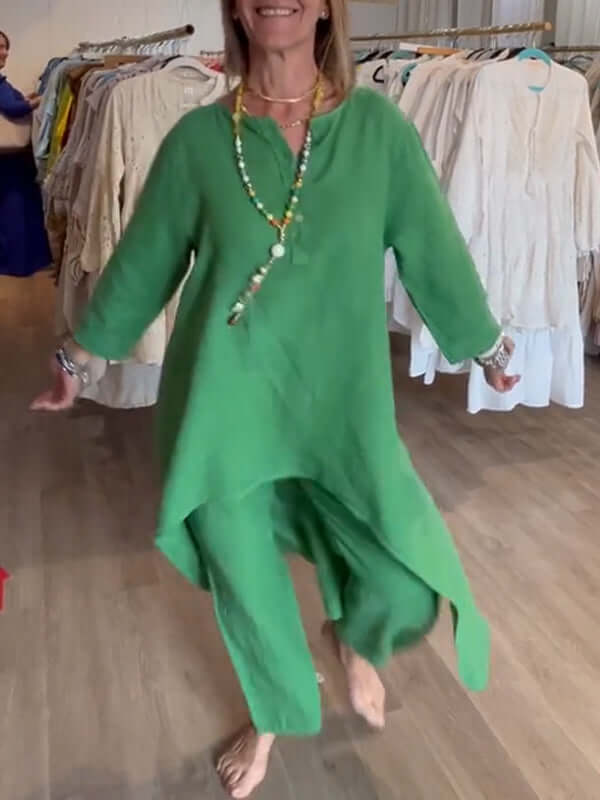 Costume en lin pour femme