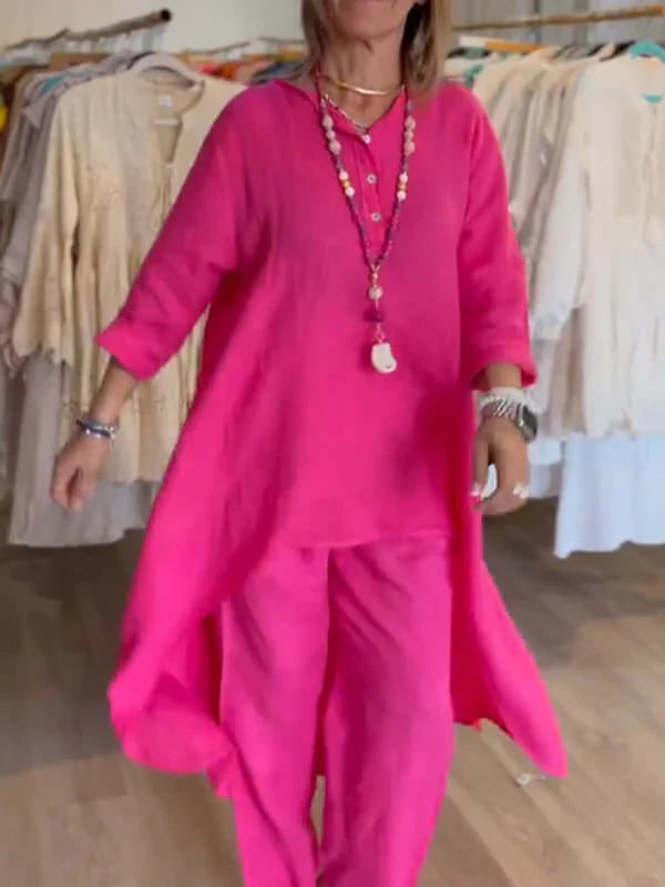 Costume en lin pour femme
