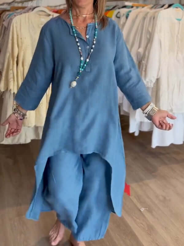 Costume en lin pour femme