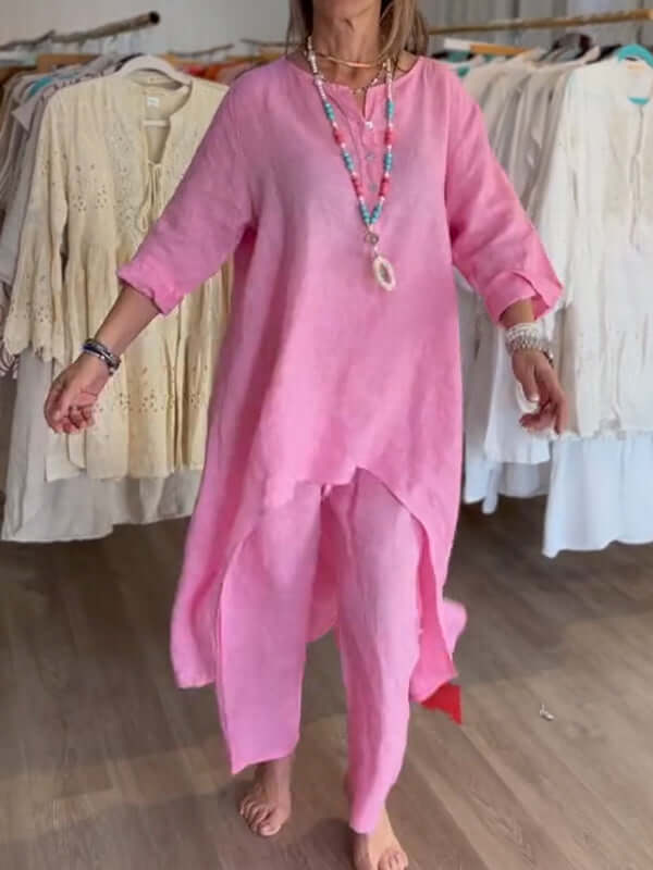 Costume en lin pour femme