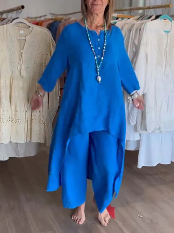 Costume en lin pour femme