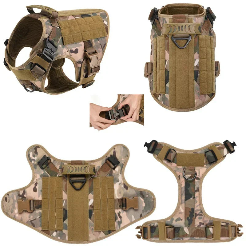 Harnais tactique anti-traction pour chien