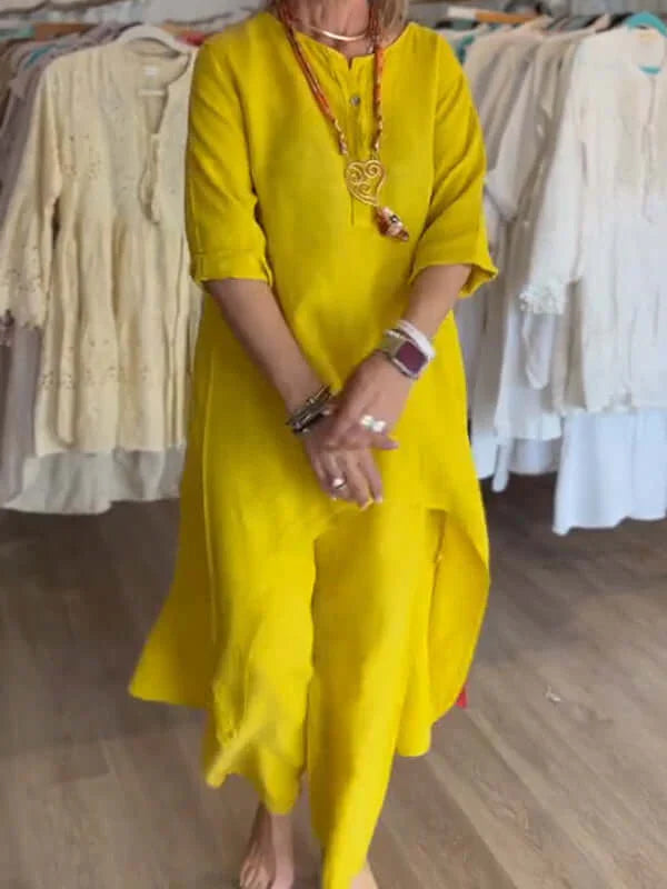 Costume en lin pour femme