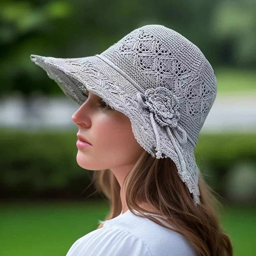 Chapeau de soleil élégant en dentelle pour femmes