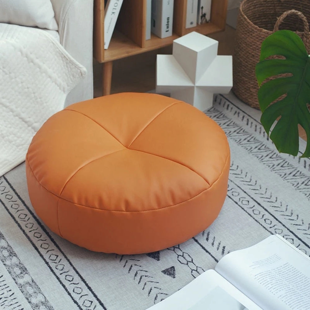 Coussin en cuir Nappa style japonais