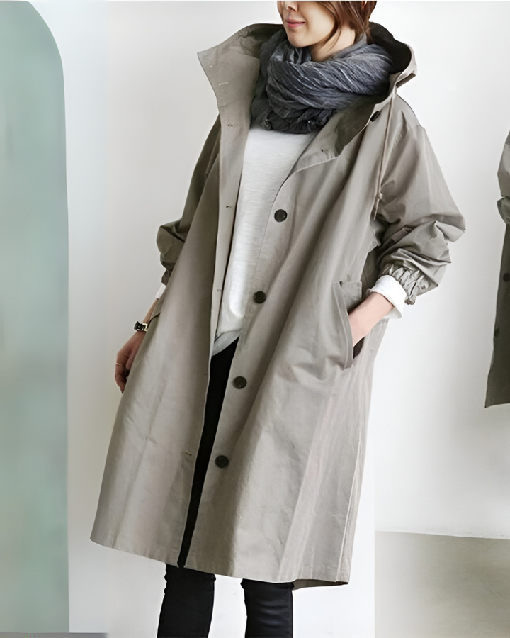 Trench-coat classique à capuche