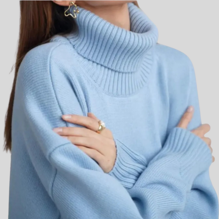 Pull à col roulé moderne pour femme