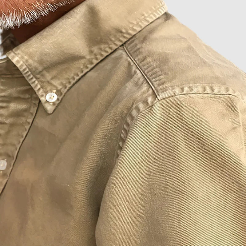 Chemise classique à manches longues pour homme