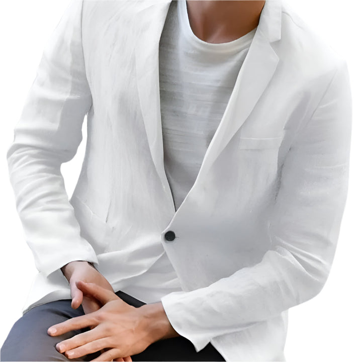 Blazer en lin pour homme, élégant et décontracté