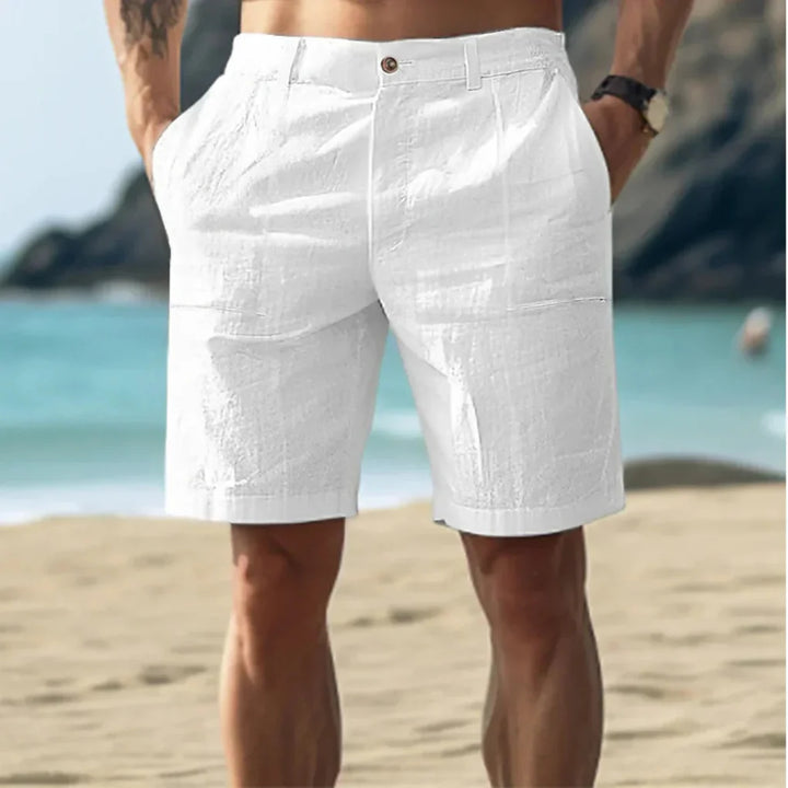Short décontracté en lin pour homme