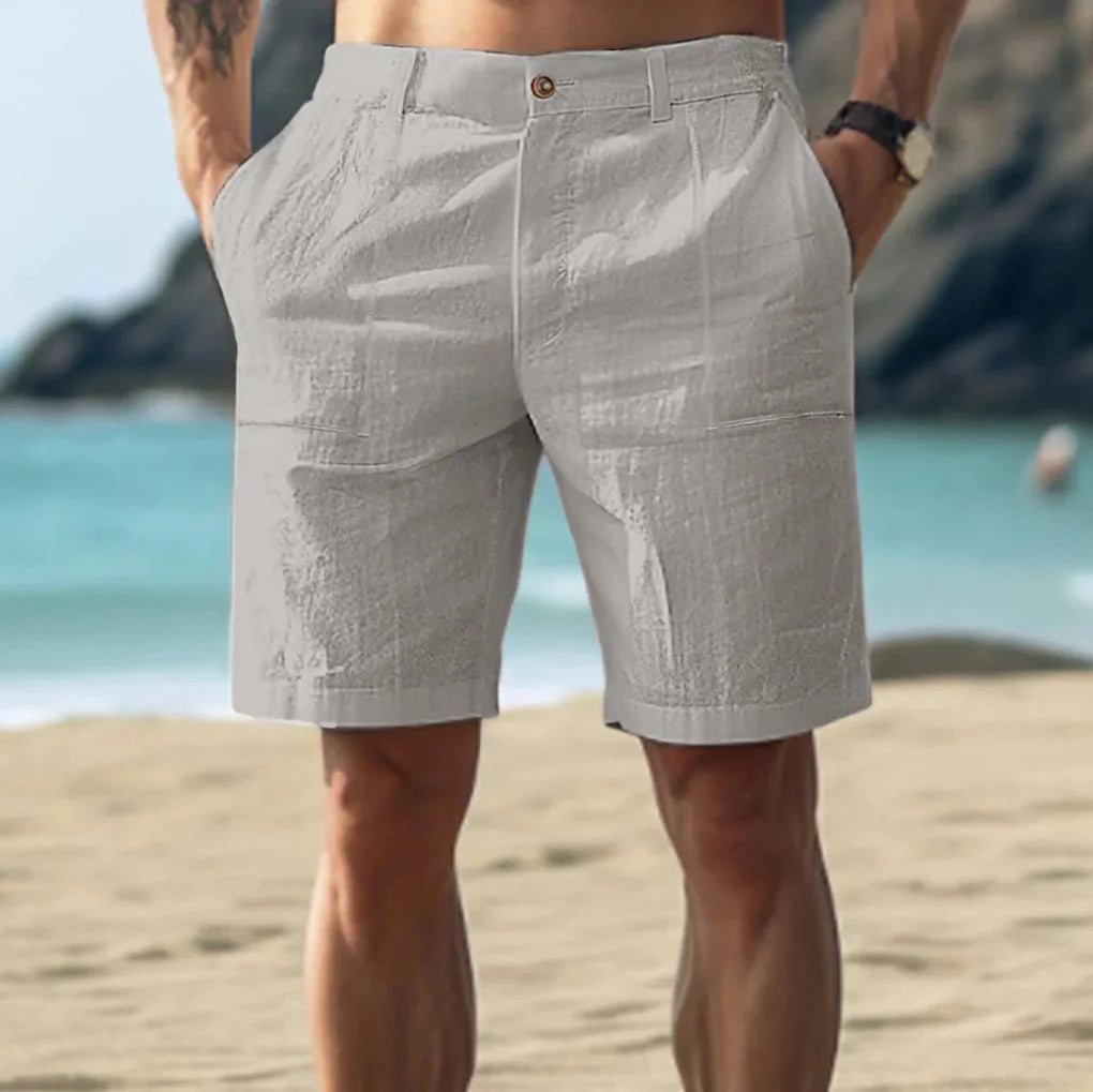 Short décontracté en lin pour homme