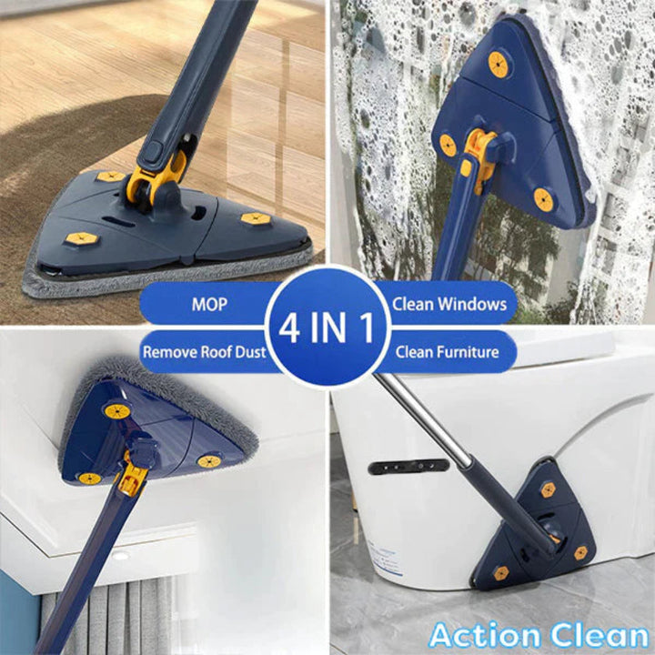 Balai plat triangulaire pour un nettoyage quotidien efficace