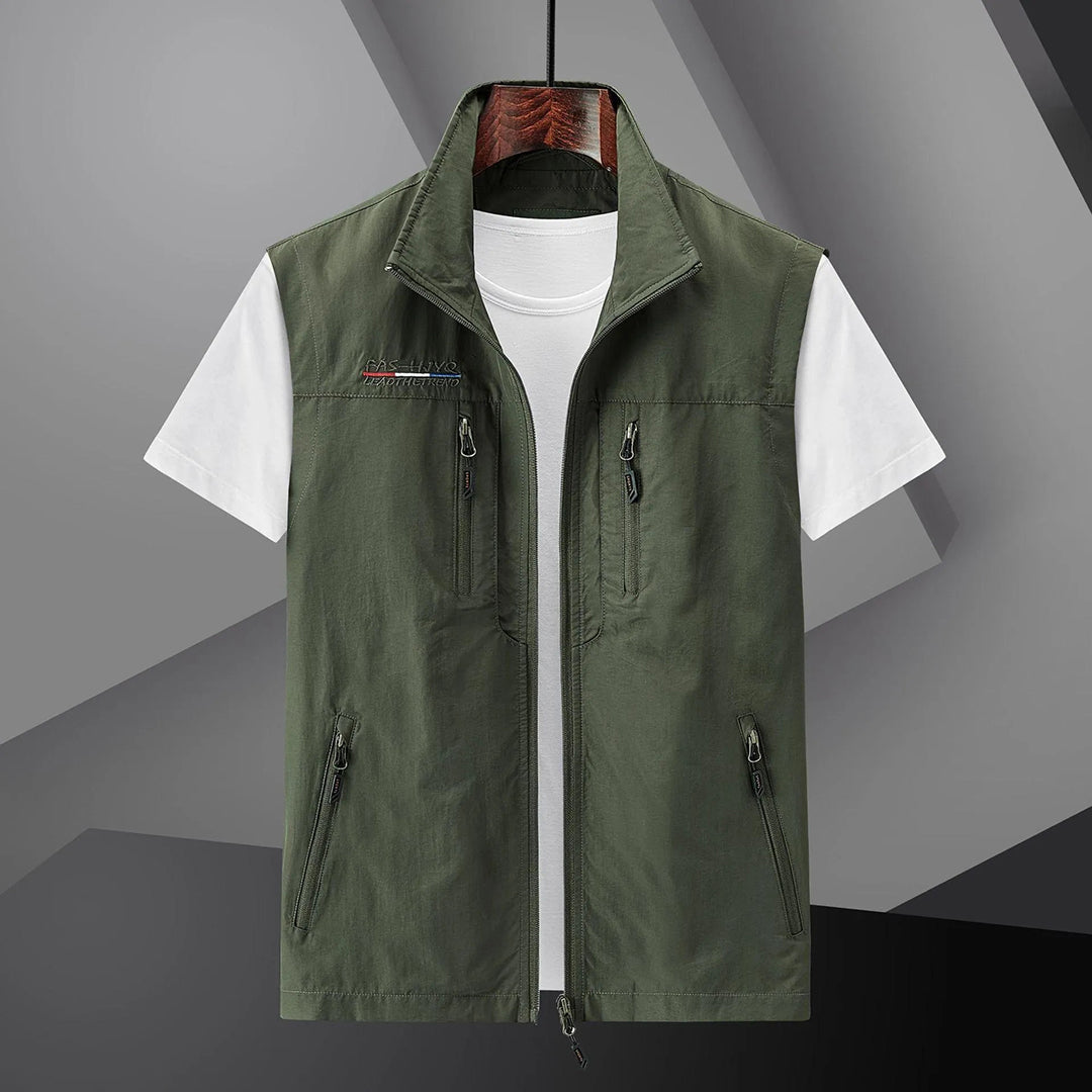 Gilet de voyage utilitaire multi-poches pour homme
