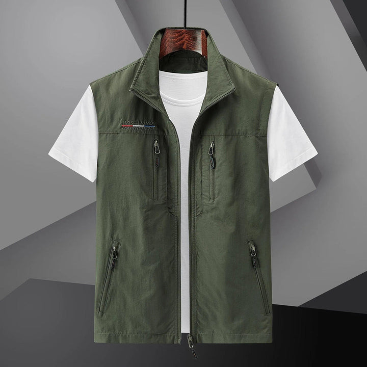 Gilet de voyage utilitaire multi-poches pour homme