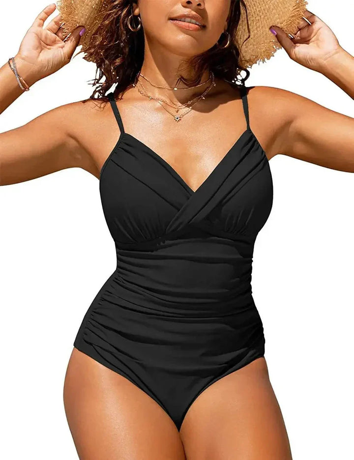 Maillot Push-Up à Col en V pour Femme : Élégance et Confort au Quotidien