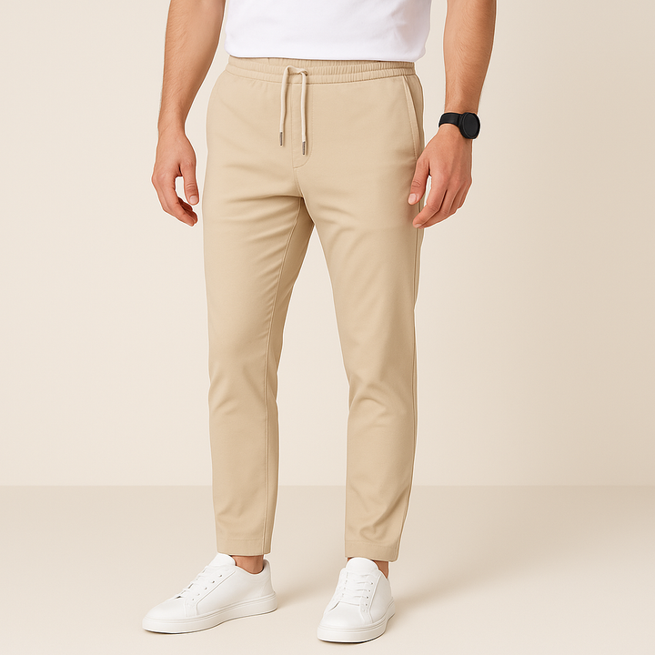 Pantalon slim à cordon de serrage pour homme