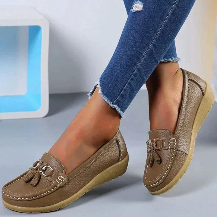 Mocassins compensés rétro pour femmes