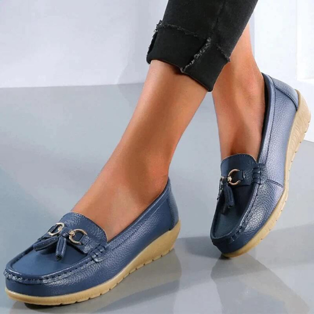 Mocassins compensés rétro pour femmes