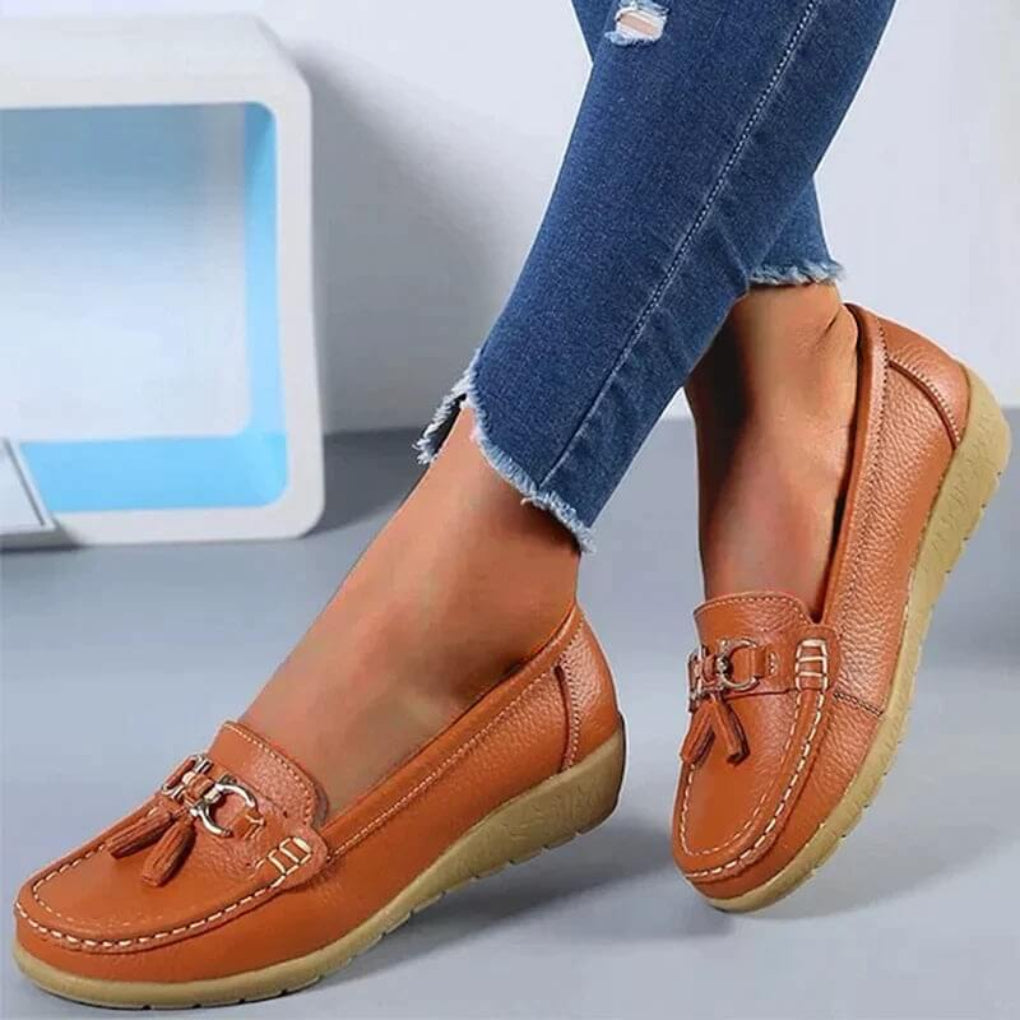 Mocassins compensés rétro pour femmes