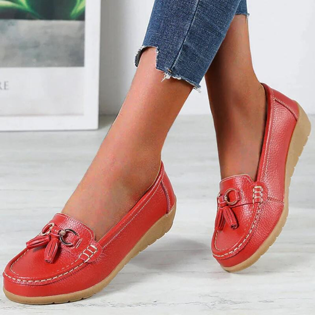 Mocassins compensés rétro pour femmes