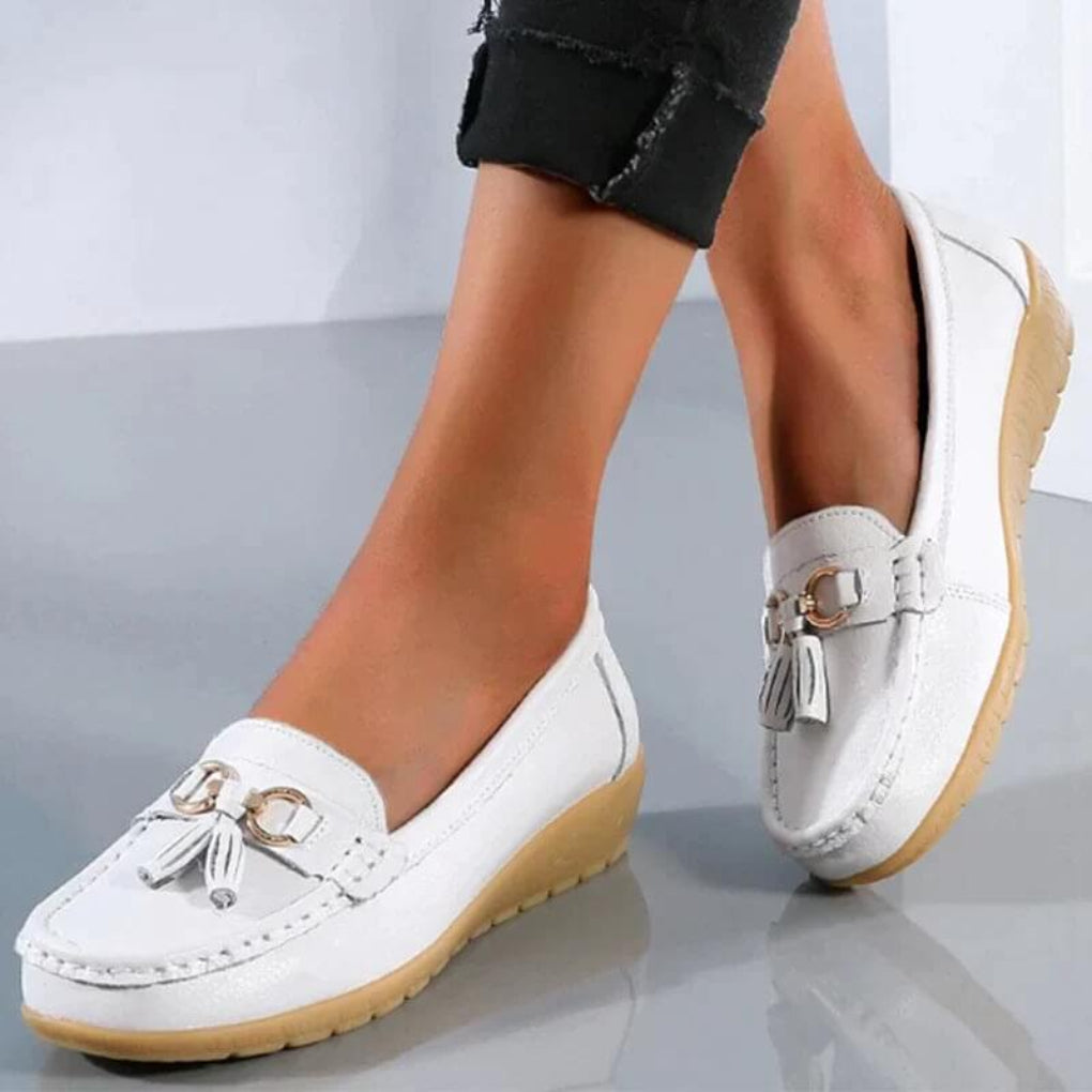 Mocassins compensés rétro pour femmes