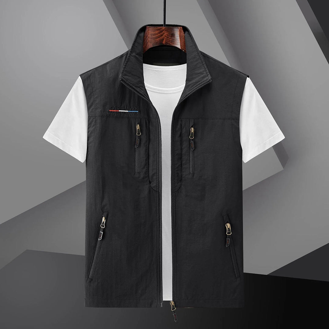 Gilet de voyage utilitaire multi-poches pour homme
