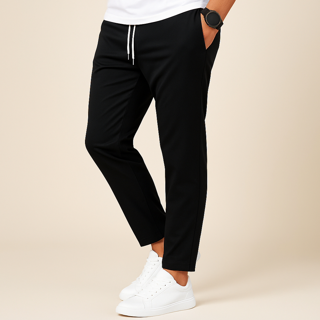Pantalon slim à cordon de serrage pour homme