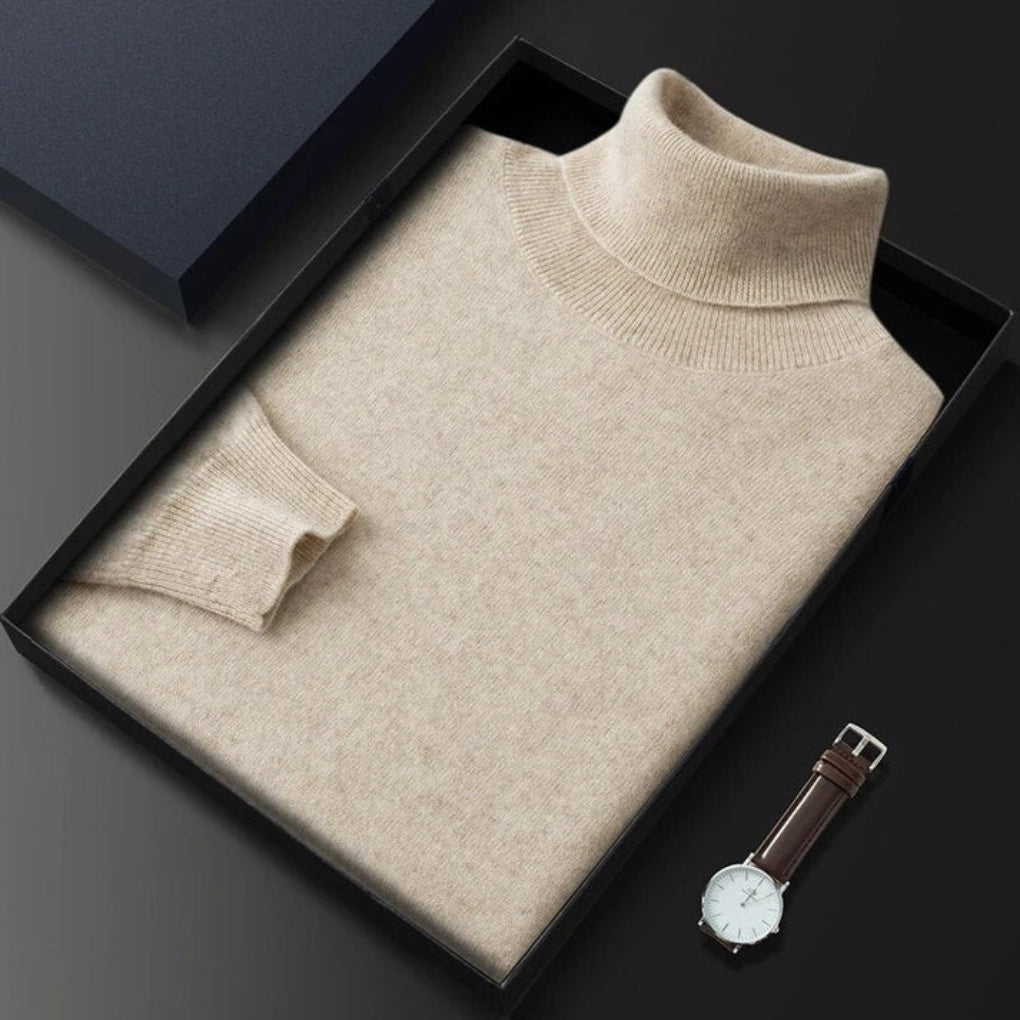 Pull col roulé en cachemire pour homme de haute qualité