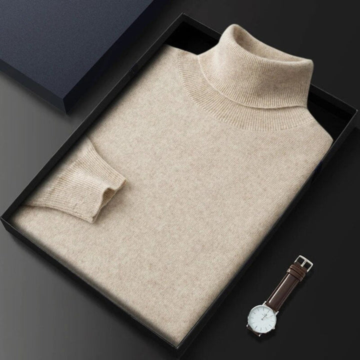 Pull col roulé en cachemire pour homme de haute qualité
