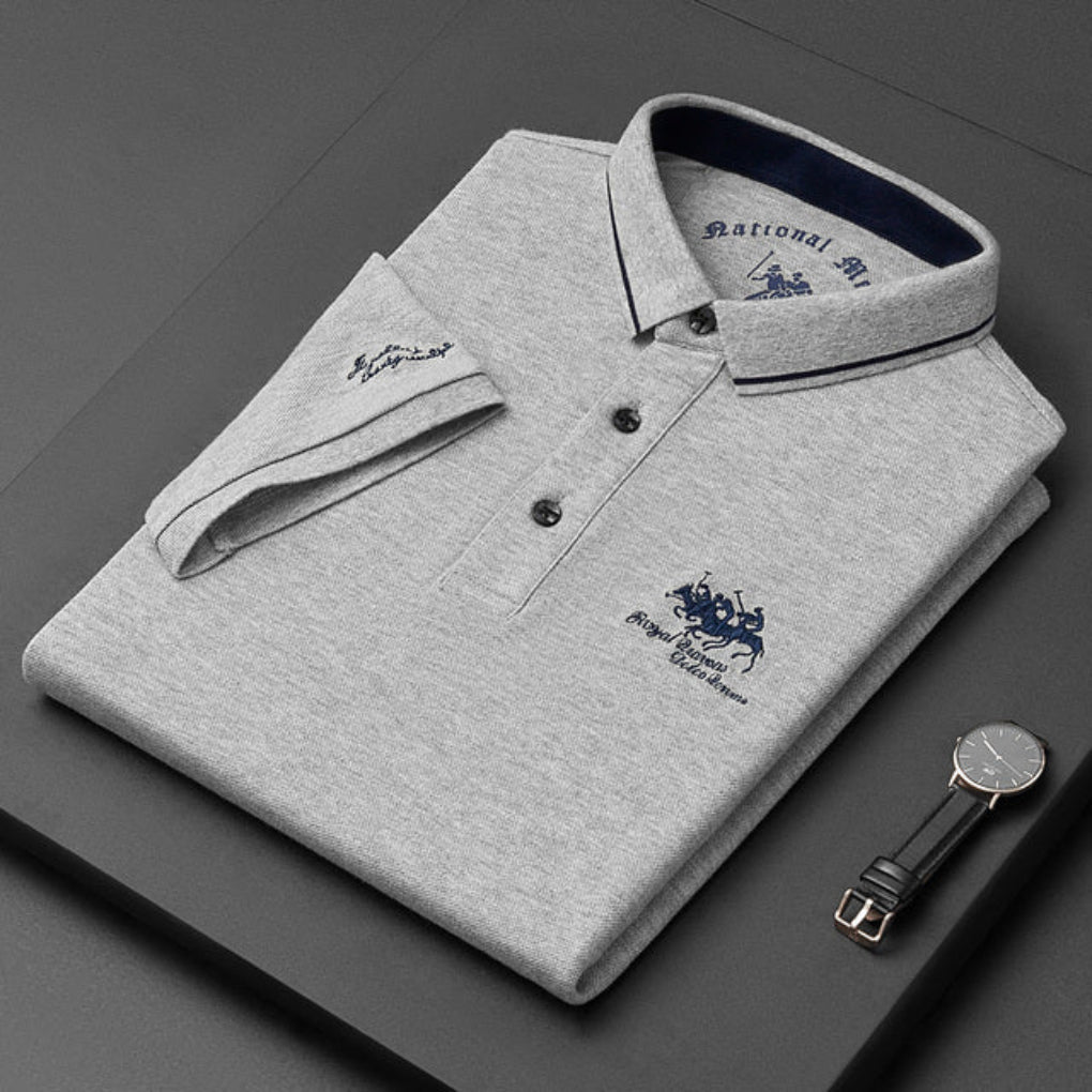 Chemise polo décontractée à boutons pour hommes