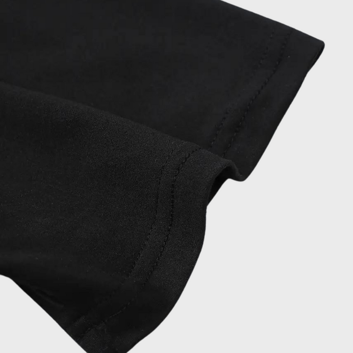 T-shirt décontracté pour hommes avec col ras du cou et imprimé minimaliste